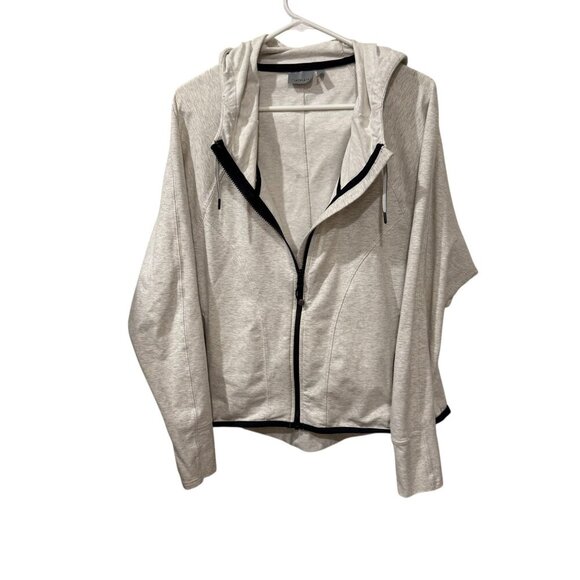 Athleta Womens Zip-Up Hoodie Jacket With Adjustable Drawstring Hood & Pockets XL - Picture 3 of 7